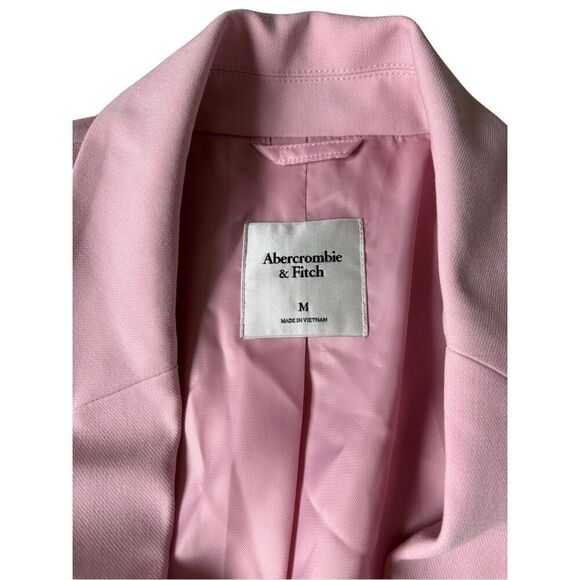 Abercrombie & Fitch Pink Blazer size M Padded Shoulders - Picture 4 of 11